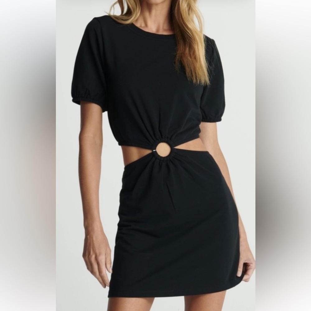 Sundays Black Mini Dress with Cut-Out Detail